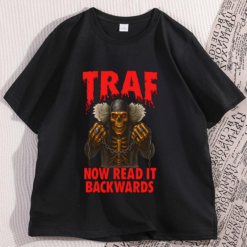 Funny Backwards Humor T Shirt Casual Round Neck Cotton Short Sleeve Joke TShirt Loose Streetwear Comfortable High Quality Tops