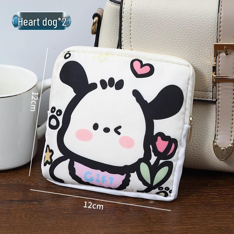 Portable Large-Capacity Cute Menstrual Pad Storage Bag for Students