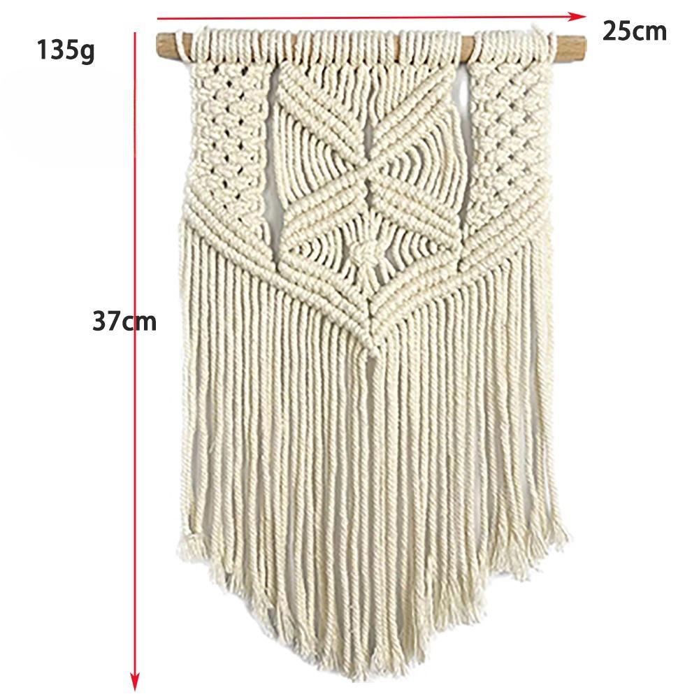 Macrame Wall Hanging Boho Wall Art Decor Woven Chic Bohemian Room Decor for Bedroom Living Room Dorm Apartment