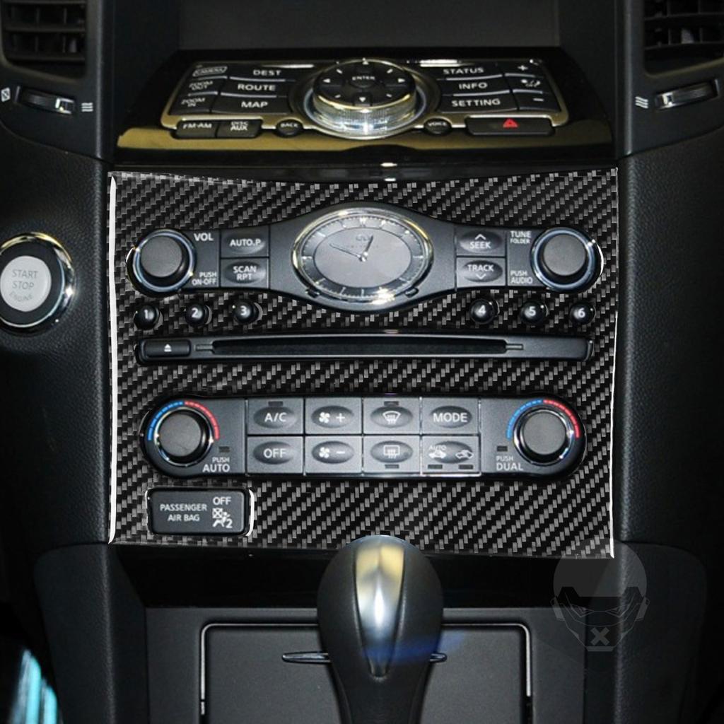 Для Infiniti FX 2009-2013 Рулевое колесо из углеродного волокна Радио Кондиционер Переключение передач Крышка подъемника окна Накладка Украшение