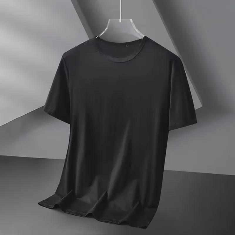 Унисекс летние однотонные футболки с коротким рукавом черного или белого цвета