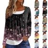 Women's T Shirt Tee Print Long Sleeve Fake Two Pieces Daily Weekend Fashion Basic Regular Top
