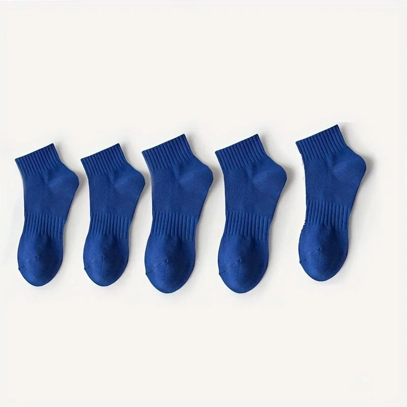 5/6 Pairs Cotton Socks, Soft And Comfortable Ankle Socks, Athletic Socks For Men And Women