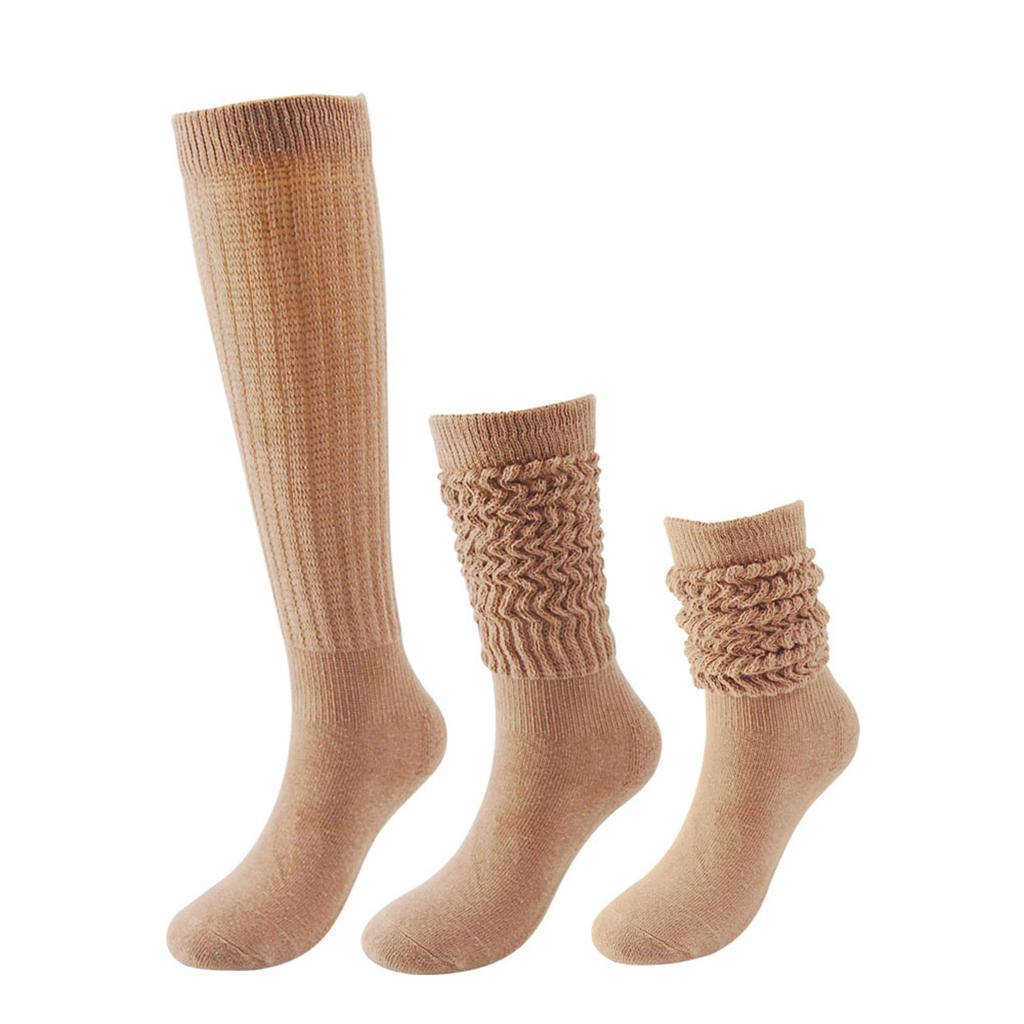 Women's Solid Color Thickened Loose Slouchy Socks Fashion Long Stacked Socks