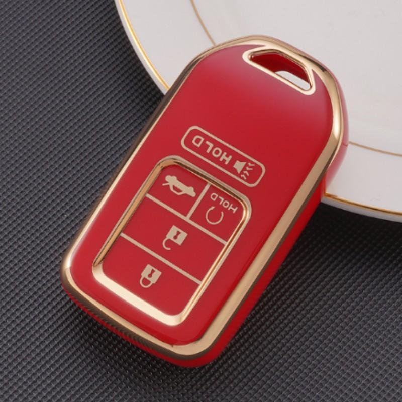 Чехол для ключей из ТПУ с 45 кнопками, чехол-брелок, держатель для Honda Civic Accord Cr-v Pilot Crv 2015 2016 2017 2018 2019 2020 2021, аксессуары