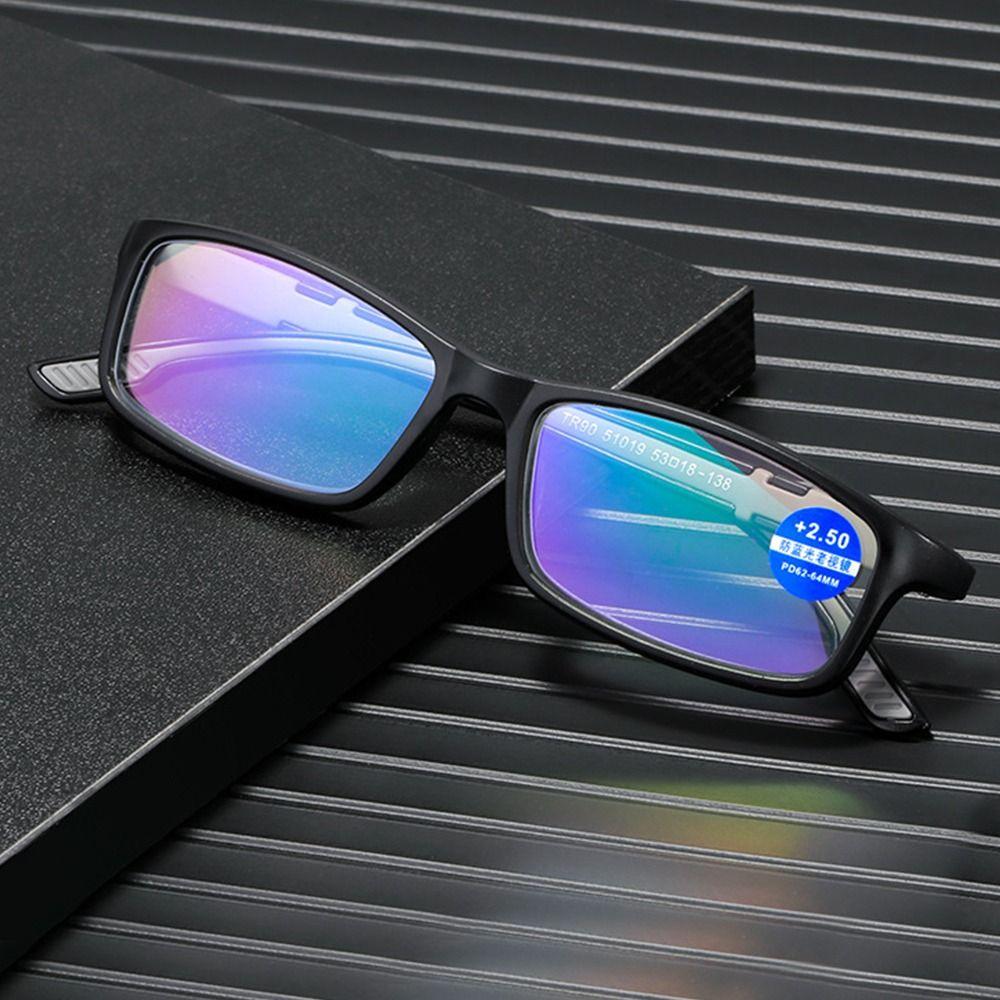 Eye Protection Oblong Eyeglasses Blue Ray Blocking Hyperopia Glasses  Men Women