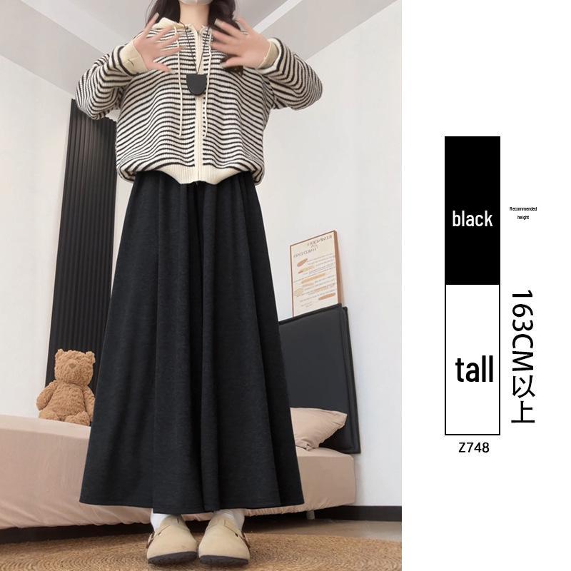 Абрикосовые кюлоты А-силуэта с высокой талией от Yamamoto для женщин, лето 2025: Слимминг, Повседневные, Маленький рост, Ленивые широкие брюки