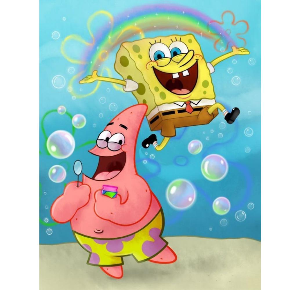 Malowanie Po Numerach Obrazy Do Malowania Spongebob I Patryk 40X50Cm