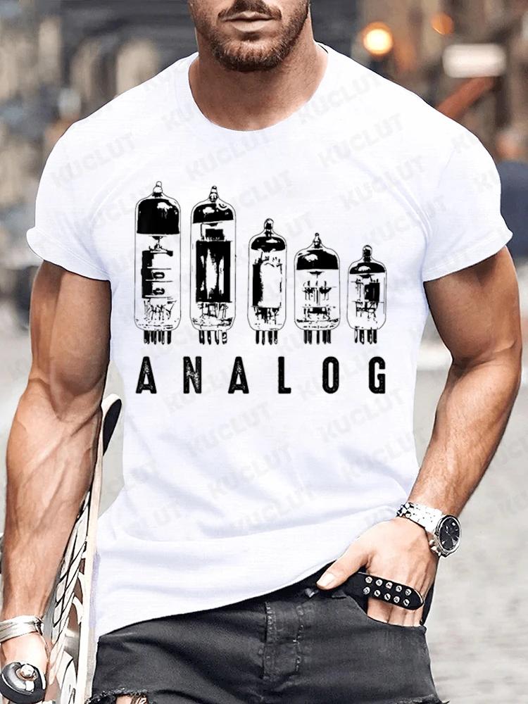 Novelty Analog Vacuum Tubes Funny Electron Valve Lover T Shirts Fashion Streetwear Short Sleeve Birthday Gifts Summer Tshirt