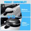 ABS Carbon Fiber Black Side Wing Rearview Mirror Cover Trim for Kia Carnival 2002-2025 Left Hand Drive