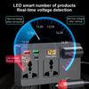 200W Car Power Inverter with 4 USB Ports 110V AC Car Plug Adapter Fast Charger 12V DC to AC Converter Type-C QC 3.0 Car Charger Adapter