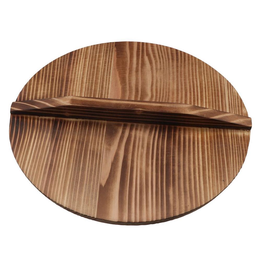 Accessories Anti-scalding Anti-overflow Pan Lid Iron Pot Cover Cookware Part Fir Wood Pot Lid