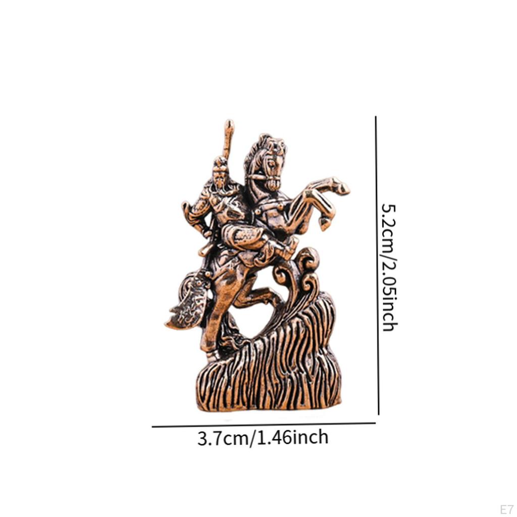 Brass Horse Figurine Animal Sculpture Art Craft Decorative Retro Design Tabletop Ornament