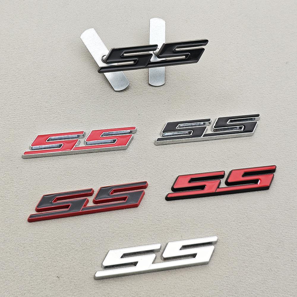 AABKB1 New Car Styling Badge 3D Metal SS Logo Front Grill Emblem Fender Trunk Sticker Decal Accessories For Chevrolet Camaro Silverado