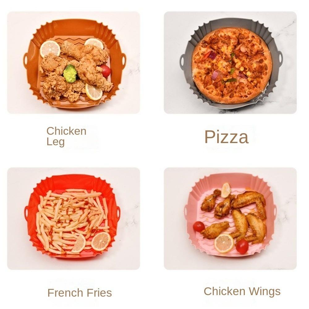 Мягкие силиконовые вкладыши для аэрофритюрницы, вкладыши для форм, корзина для выпечки, новая тарелка для пиццы для аэрофритюрницы