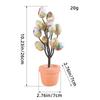 2025 Easter Fake Egg Plant Pot Cartoon Printed Eggs Easter Desktop Decor Ornament Easter Party Decoration Home Festival Decor