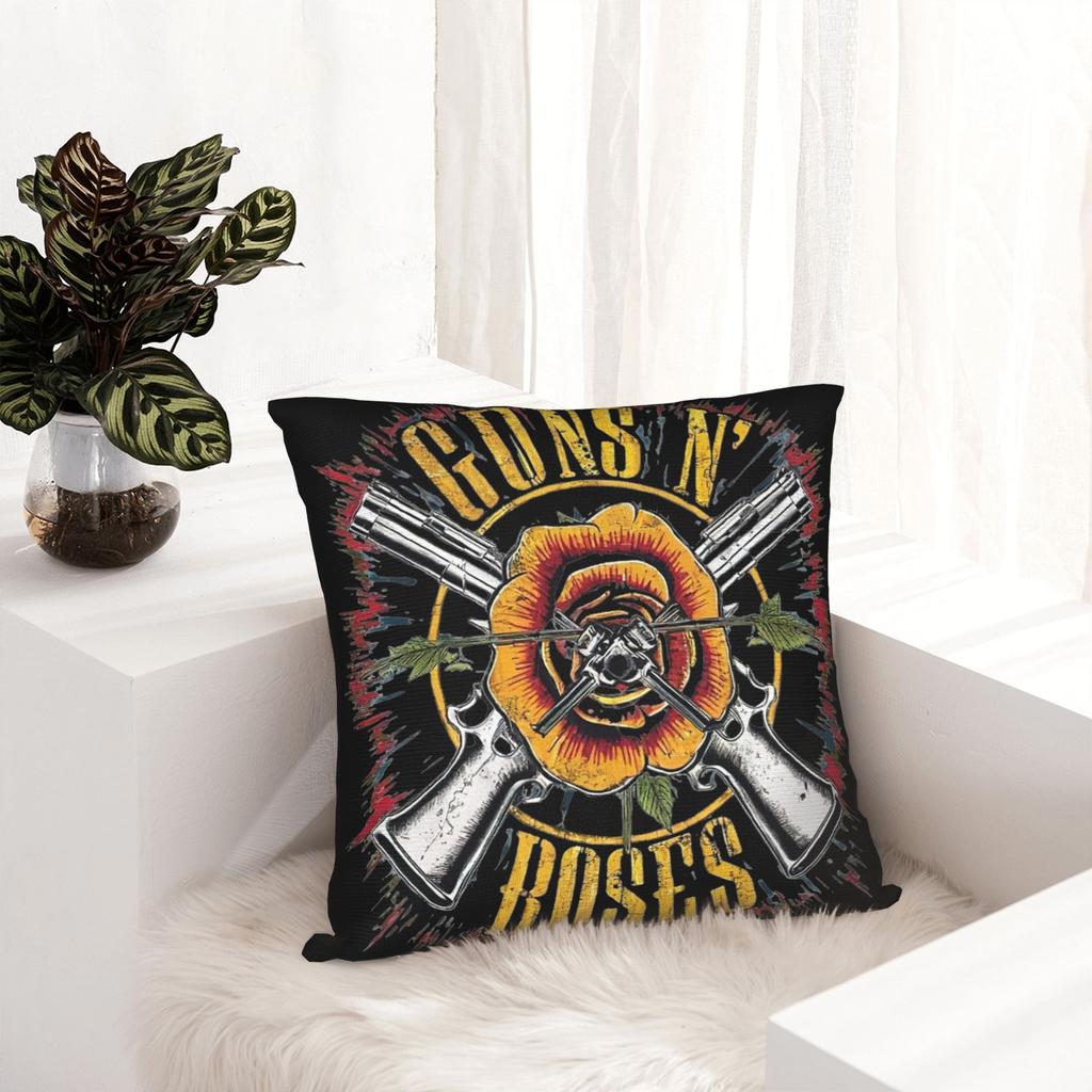 Музыкальная группа Рок G-Guns N Roses Наволочка Печать Полиэстер Чехол для Подушки Подарок Чехол для Декоративной Подушки Постельное Зиппер 45*45 см