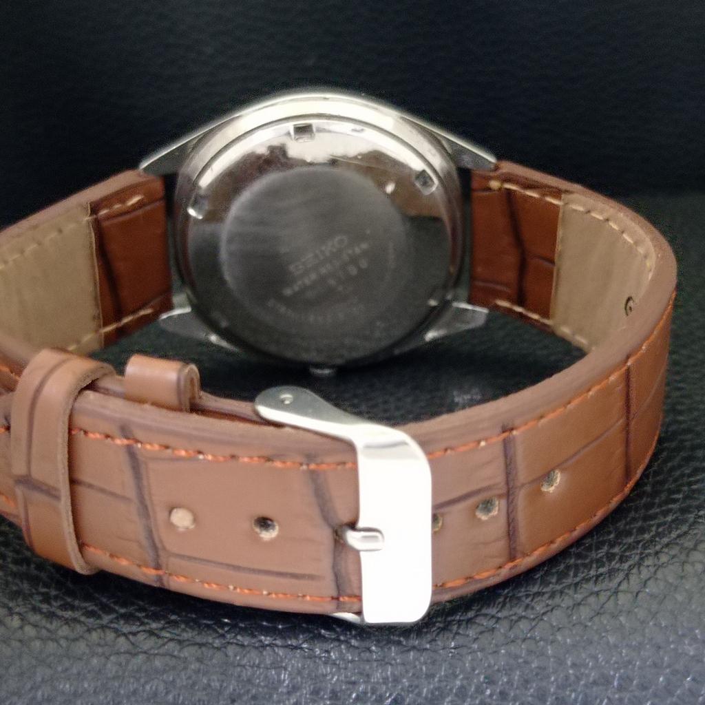 JAPAN VINTAGE SEIKO 5 AUTOMATIC 6309A MENS SILVER COLOR DIAL WATCH A701552-5 R206b-a701552