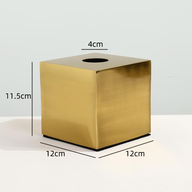 Металлическая коробка для салфеток, квадратная, золотая, прямоугольная, с геометрией дома, настольная организация хранения, современные аксессуары для украшения дома