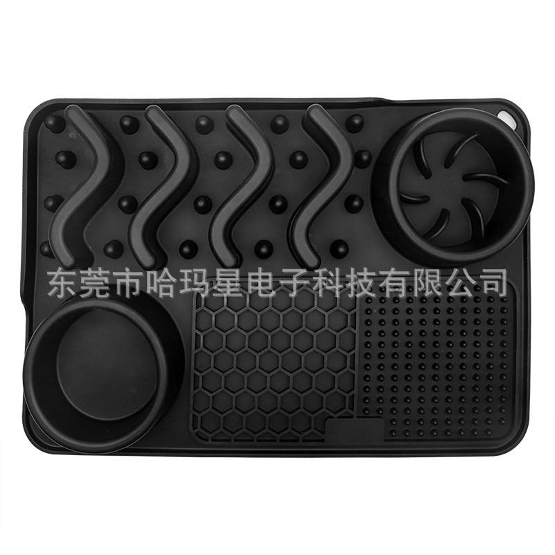 Silicone Pet Slow Feeder Bowl Mat Cats Dogs With Stainless Steel Bowls Non-Slip Anti-Spill Food Tray