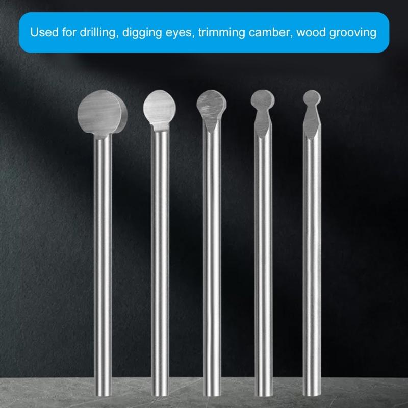 Wood Carving Drill Bits Set Engraving Drill Accessories Bit Wood Crafts Grinding Woodworking Tool for Carving Drilling