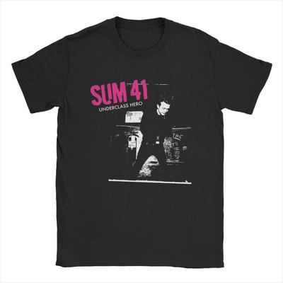 Авокадо Готовы пойти на пляж Sum 41 Band Мужские футболки SUM41 Punk Hipster Футболки с круглым вырезом Футболки из чистого хлопка Оригинальные топы