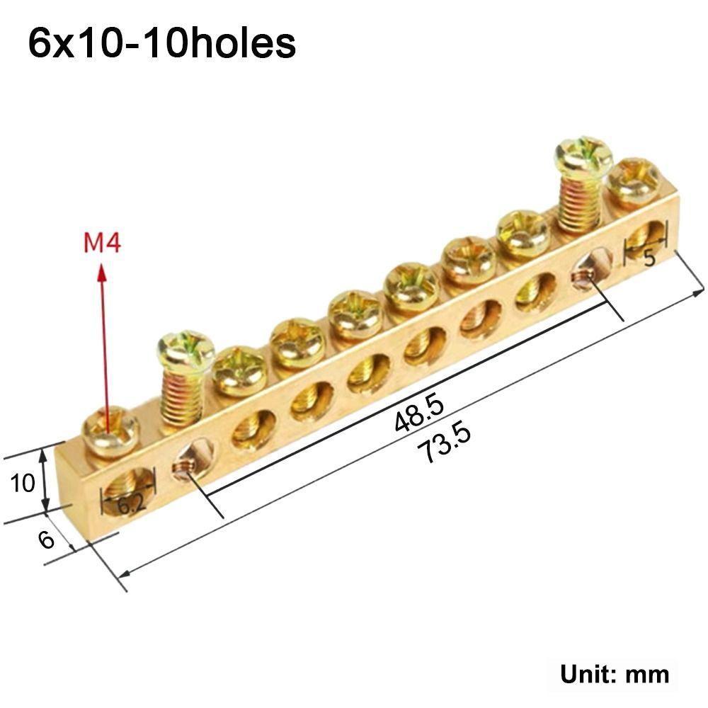 Copper Wire Connector Multi-specification Terminal Block Brass Row Junction Box Electrical