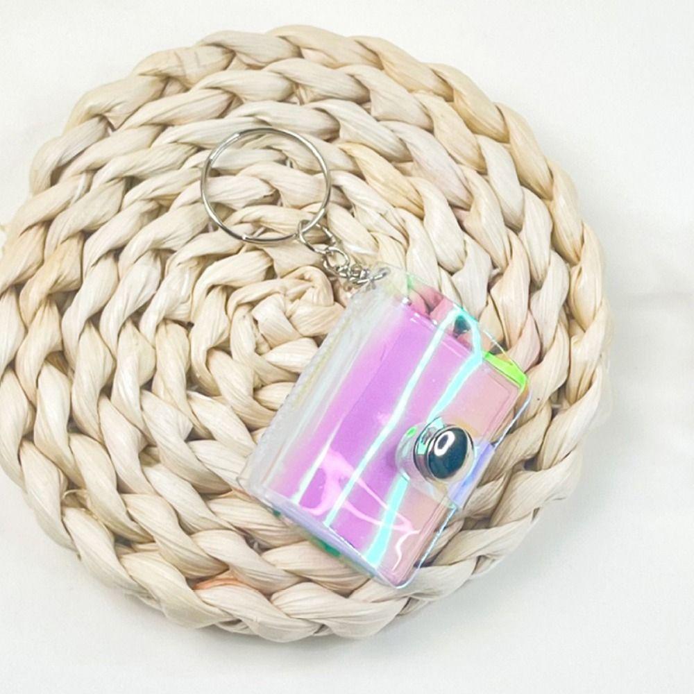 Фотоальбом на цепочке с пряжкой, износостойкий мини-держатель для карточек, подарок на день рождения