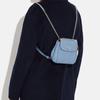 New COACH Convertible Pebbled Leather One Shoulder Backpack Small Size Women's Cornflower Blue C5677-SVCF