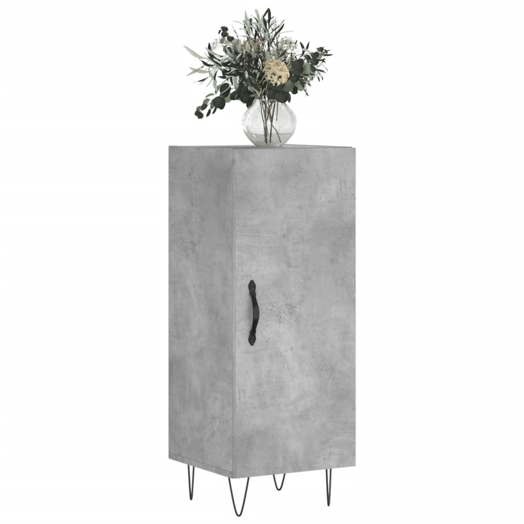 Sideboard Concrete Grey 34.5 x 34 x 90 cm Wood Based Panel