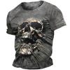 Летняя футболка с короткими рукавами и круглым вырезом, мужская повседневная футболка с принтом орла 3D Digital Printed