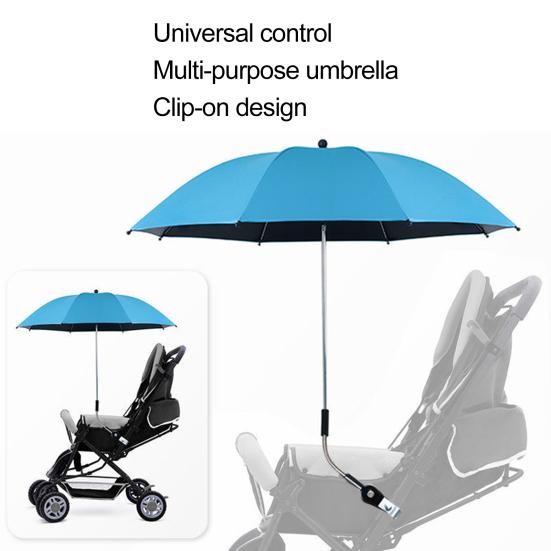 Chair Umbrella with Clamp Portable Adjustable UV Protection Waterproof Outdoor Camping Fishing Garden Backyard Patio Beach Chair Umbrella Parasol