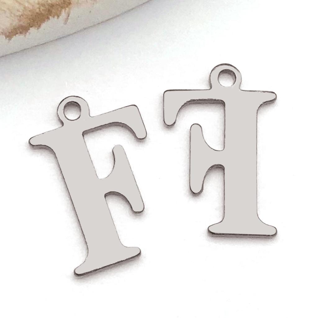 Подвески с буквами алфавита из нержавеющей стали, ювелирные аксессуары для самостоятельного изготовления ожерелий, браслетов и серег