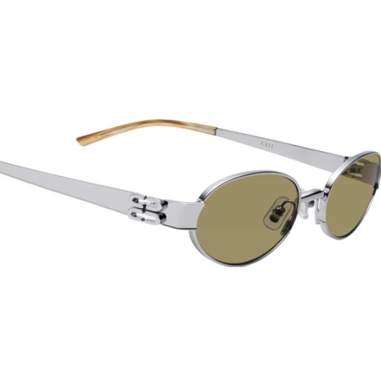 Gentle Monster Logo Metal Oval Sunglasses Unisex sunglasses Silver CALI02-BR