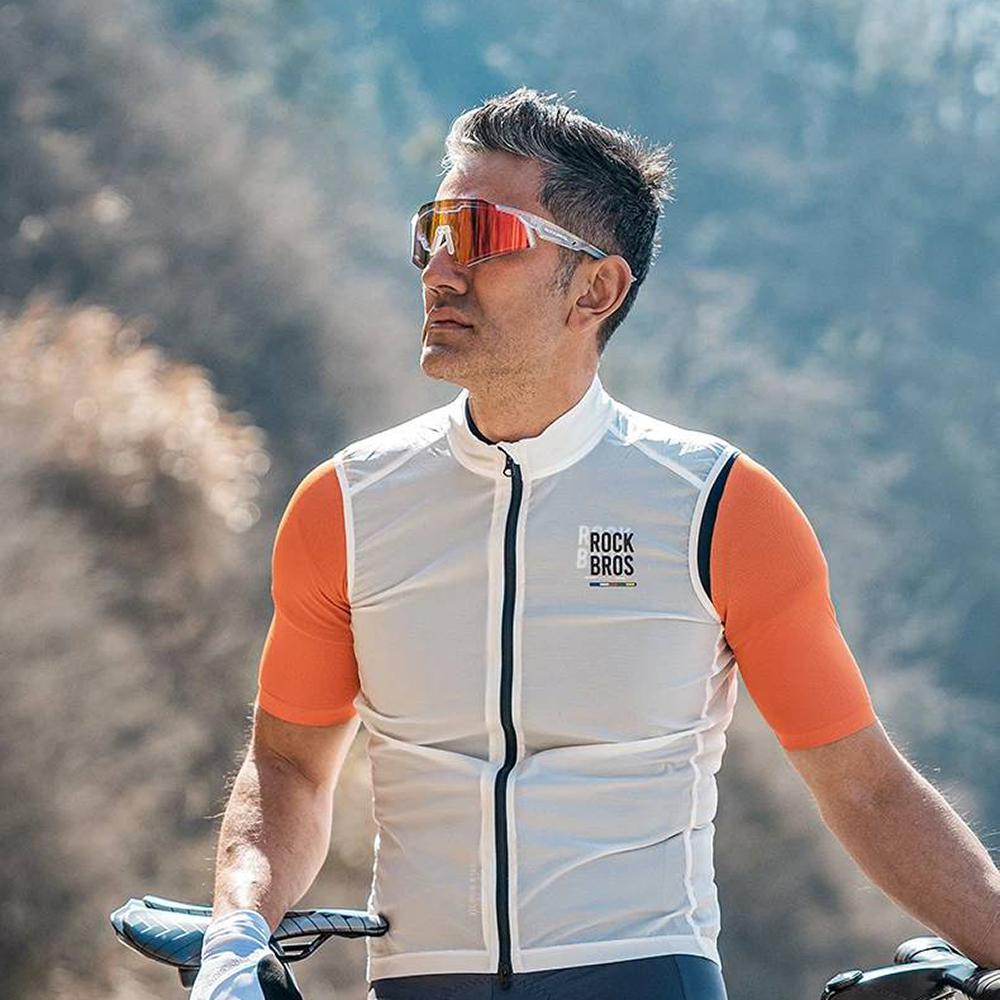 Polarized cycling glasses with UV 400 filter, white