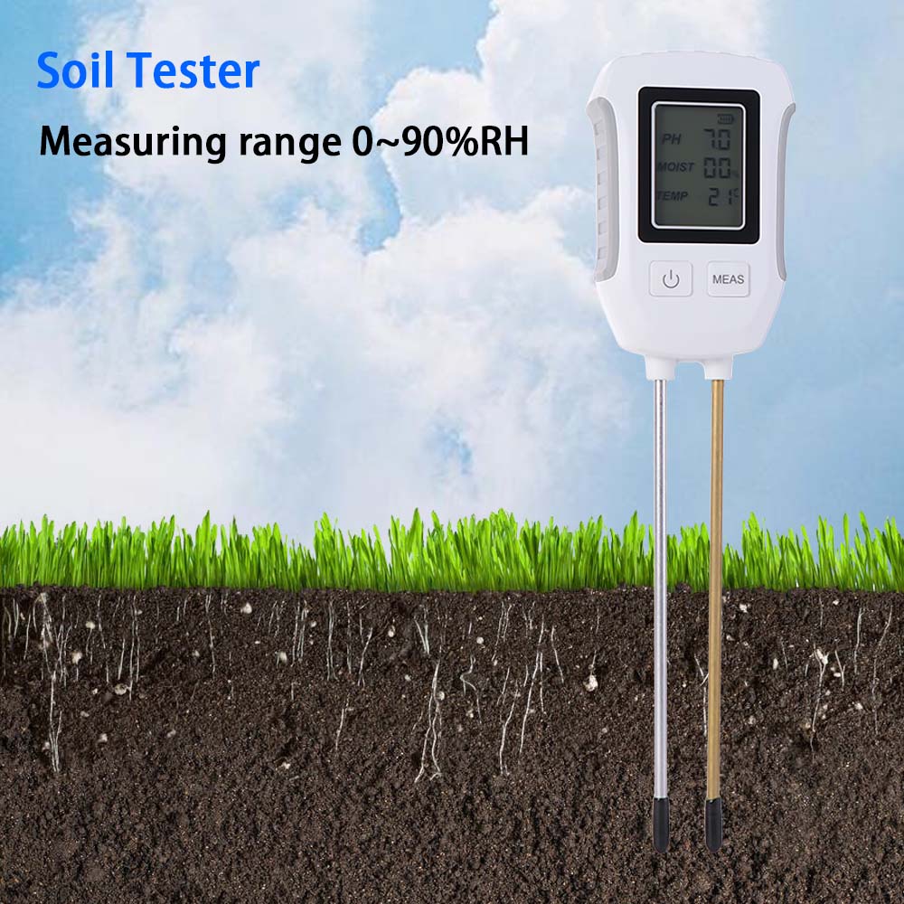 LCD Screen PH/Moisture/Temperature Meter 3 in 1 Soil  Humidity Detector Soil Tester  Flower Plants
