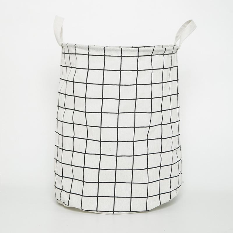 Тканевая корзина для белья в скандинавском стиле - Простая, прочная и стильная корзина для одежды для ванной комнаты или домашнего хранения.