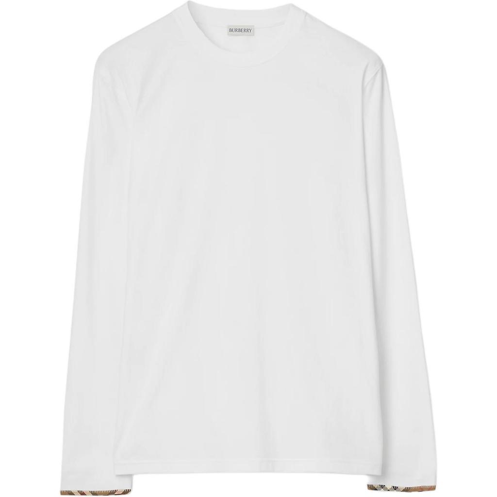 Burberry T-Shirts Men's White Crew Neck Moderate 81042841