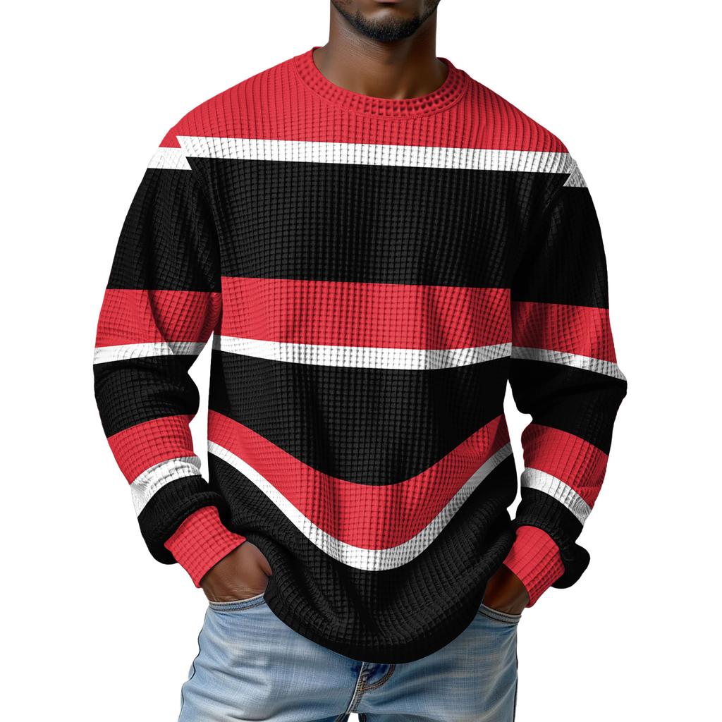 Мужской трикотажный повседневный пуловер с воротником - Длинный рукав для ежедневной носки