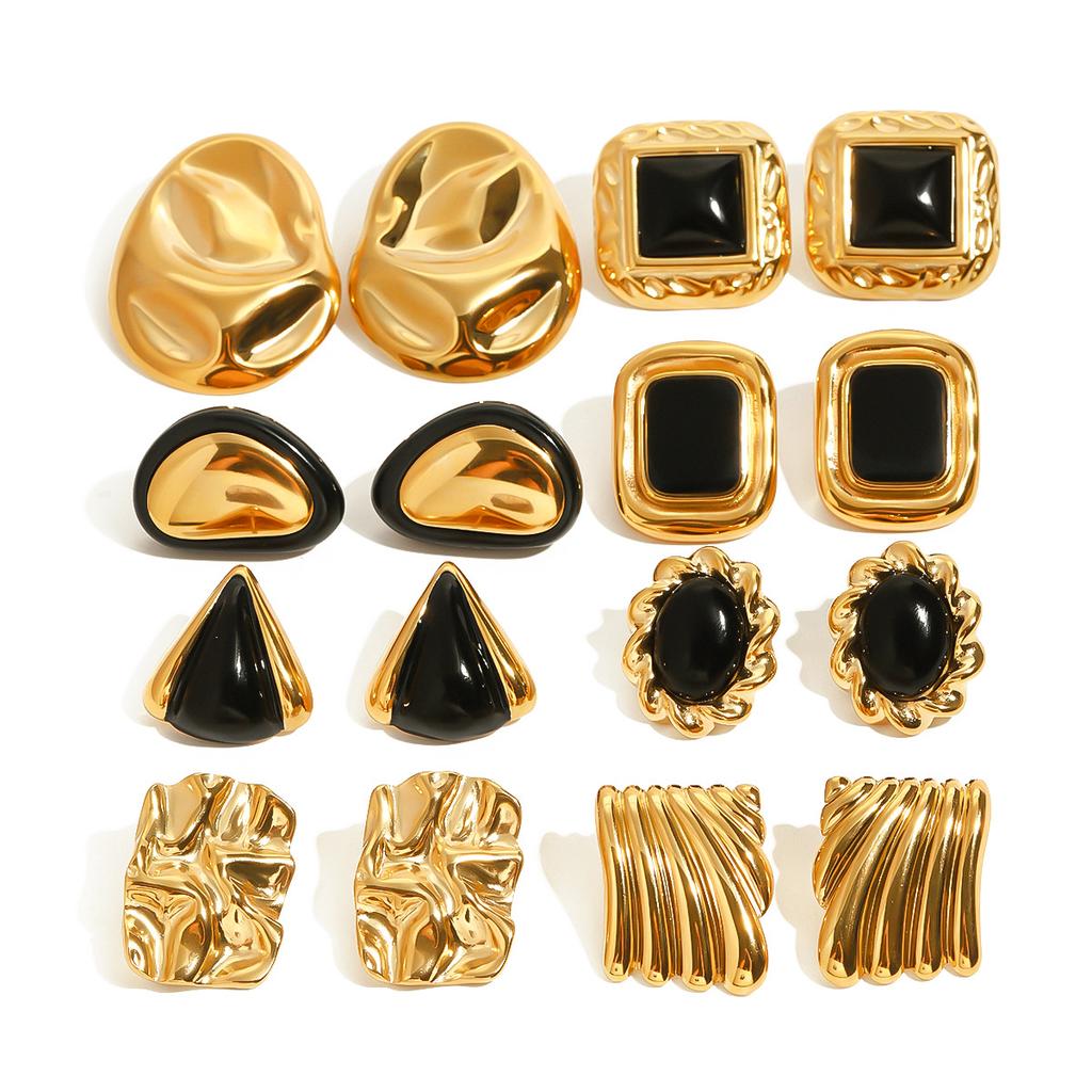 Jewelry for Women Trendy Fashion Earrings Design Sense Stainless Steel Non-Fading Ear Jewelry Daily