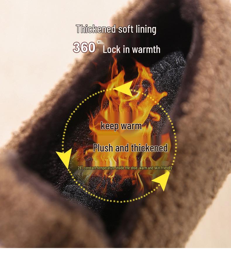 Женские теплые домашние тапочки с плюшем на зиму 2025 года - Старопекинский стиль