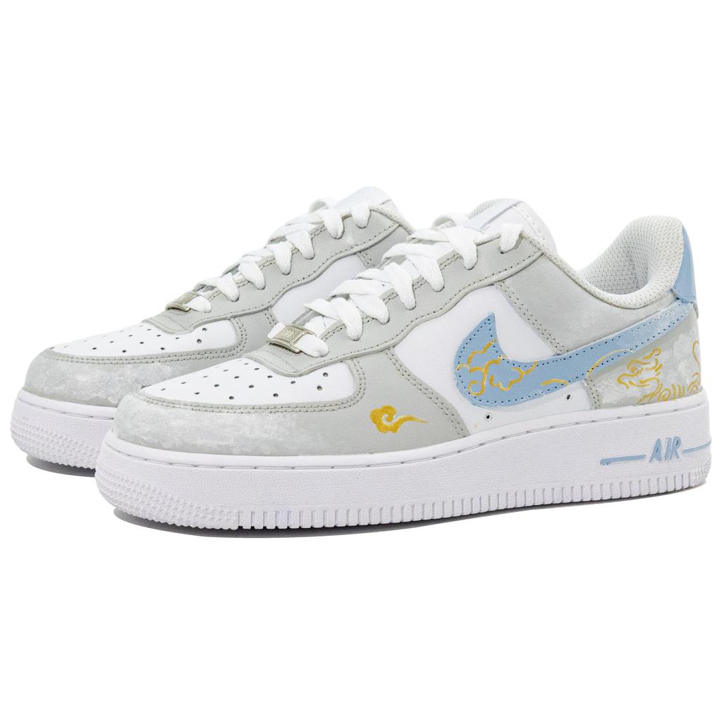 Nike Air Force 1 Minimalist Style, Unique, Hand Drawn, Gradient Abrasion Resistant Height Increasing Low top CW2288-111(Team580-)
