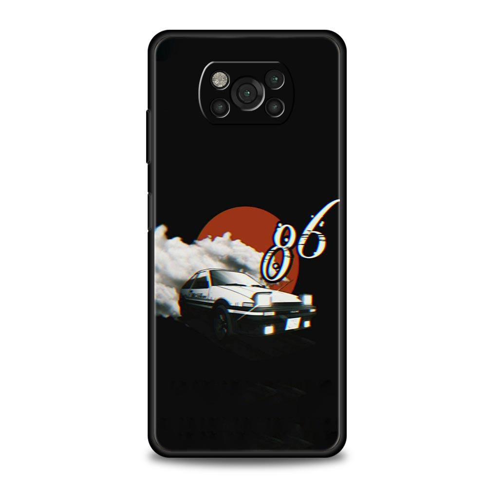 Чехол для телефона Initial D для Xiaomi Poco F7 Ultra F6 F5 F4 F3 X6 X5 X4 X3 NFC C51 C55 M4 GT 5G Мягкий ТПУ корпус Fundas Сумки