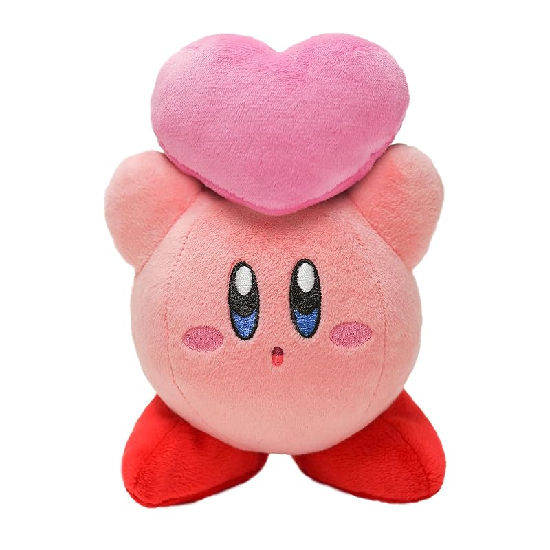 San-ei Boeki Коллекция Kirby ALL STAR Kirby (Бросание сердечек друзьями) (S) Ш11×Г8×В15см Мягкая игрушка KP33