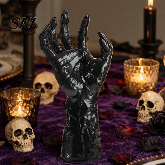 Halloween Wall Decoration Decoration, Mounted Creepy Hands, Spooky Claw Ornament, Gothic Resin Claws Prop for Haunted House Party, Dark Entryway