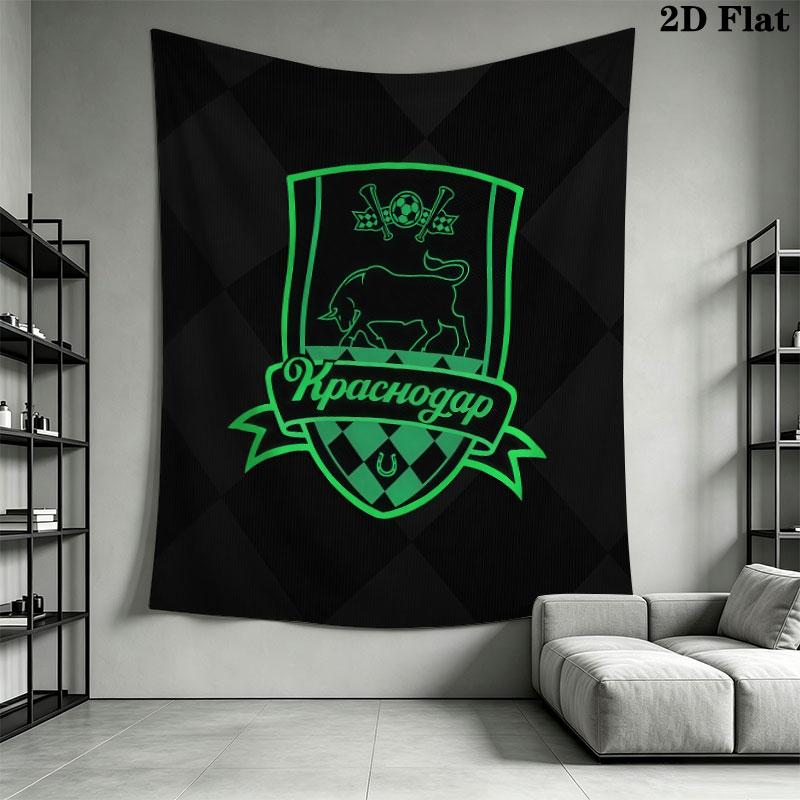FC Krasnodar Fight Wall Hanging Printed Fabric Blanket Decorative Tapestries for Bedroom Living Room Home Decor