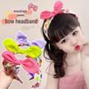 Милая повязка на голову с широкими полями и бантом в горошек для девочек, для милых непослушных волос