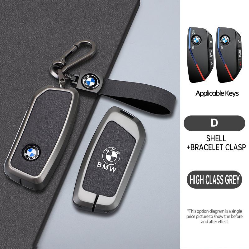BBIK2 Car Key Case Cover Shell Fob Holder For BMW x1 u11 7 Series 735i 740Li X7 I7 G07 G09 LCI XM IX I20 2024 U06 G81 M3 Accessories