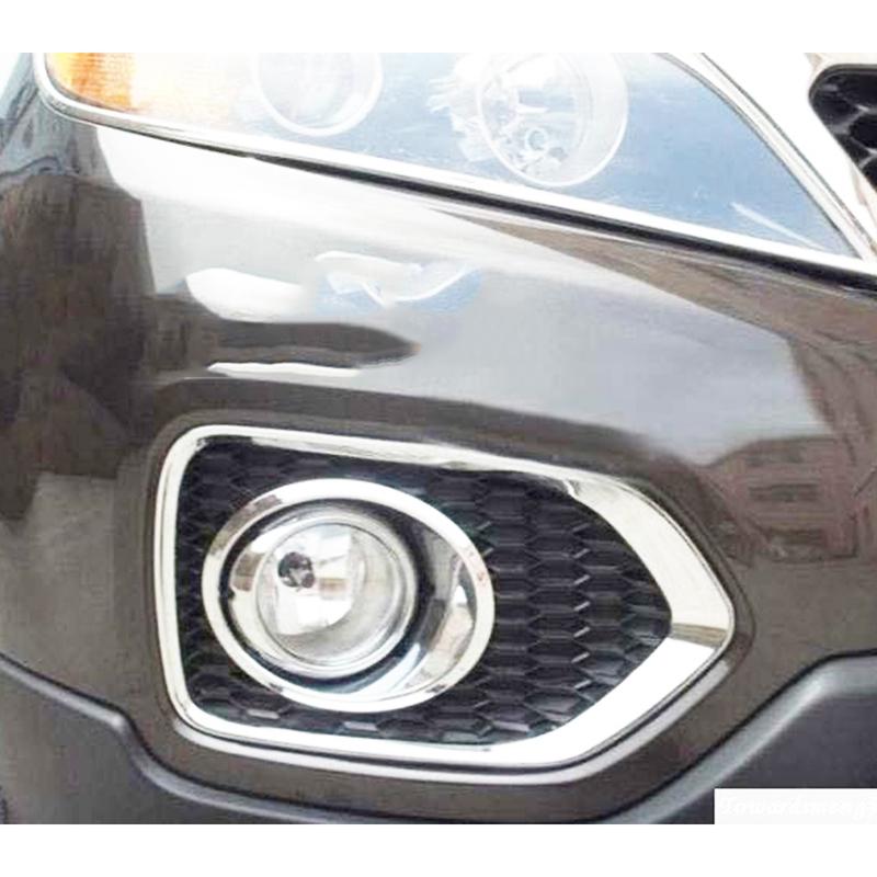 Для Kia Sorento 2008 2009 2010 2011 2012 2013 АБС Хром Автомобильные Аксессуары Хромированные Модифицированные Накладки на Крышки Передних Противотуманных Фар Стиль Наклейки