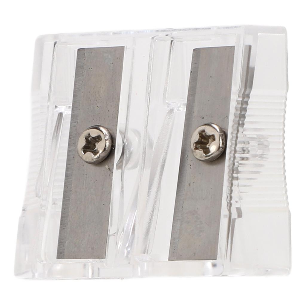 100 Pieces Manual Pencil Sharpener with Double Holes Carbon Steel Edges Handheld Sharpening Tool for